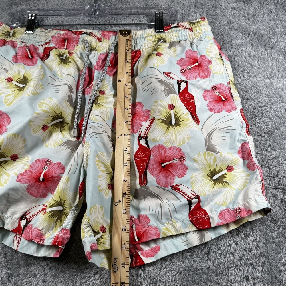 Vilebrequin Shorts Mens XL Multicolor Hawaiian Floral Toucan Bird Swim Trunks - Picture 5 of 12